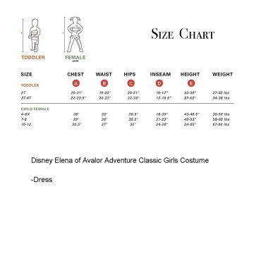 Disney Elena of Avalor Adventure Classic Girls Costume