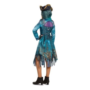 Girls Pirate Captain Costume from Descendants - Teal & Purple Pirate Dress with Hat