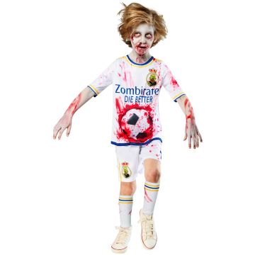 Kids Zombie Footballer Costume - Undead Soccer Player 3-Piece Kit