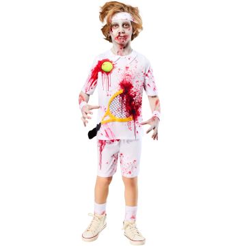 Kids Zombie Tennis Player Costume - Rotter Federer Sports Horror Set