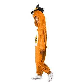 Kids Care Bears Trick Or Sweet Halloween Costume - Orange Plush Jumpsuit