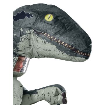 Adult Velociraptor Blue Inflatable Costume - Jurassic World Dinosaur Suit