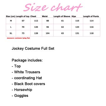 Adult Horse Racer Costume - Purple Racing Silks with Whip and Goggles