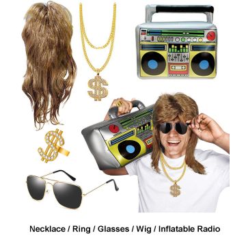 Brown Unisex Hip Hop 80s Rapper Accessories lh251brownset