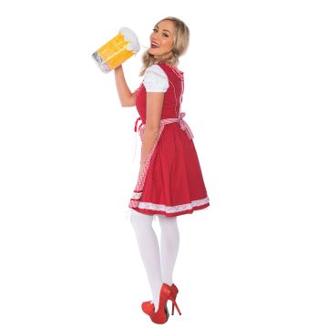 Womens Oktoberfest Beer Maid Costume with Apron and Petticoat