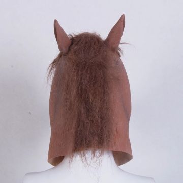 Horse Head Mask - Realistic Latex Animal Mask with Mane