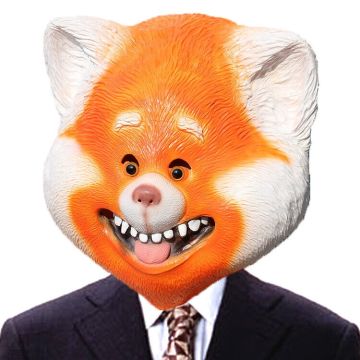 Adult Red Panda Latex Mask - Full Head Character Costume Mask
