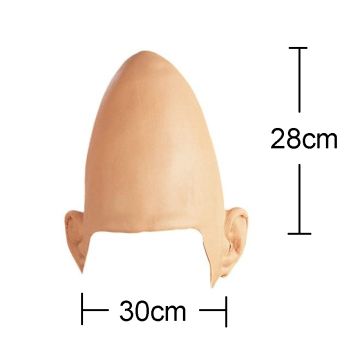 Adult Alien Cone Head Bald Cap - Latex Extraterrestrial Headpiece Costume