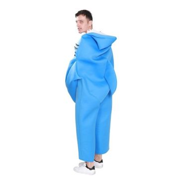 Adult Shark Costume - Full Body Ocean Predator Jumpsuit with Fins