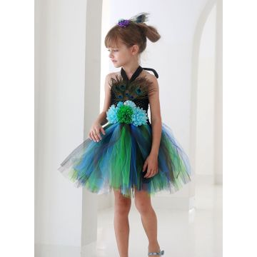 Girls Peacock Costume Tutu Dress lp1056