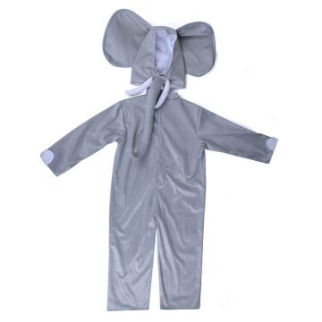 Kids Elephant Onesie Costume with Hood and Trunk