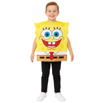 Kids Yellow Sponge Character Costume – Cartoon Tunic Outfit - alternate view