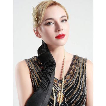 1920s Flapper Headpiece - Feather Headband Hair Clip