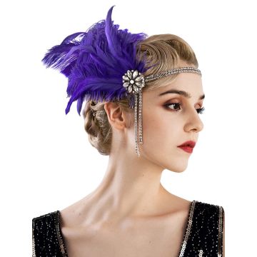Ladies Green 20s Art Deco Flapper Headband lx0288-3