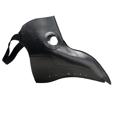 Black Plague Doctor Mask - Gothic Medieval Bird Beak Mask