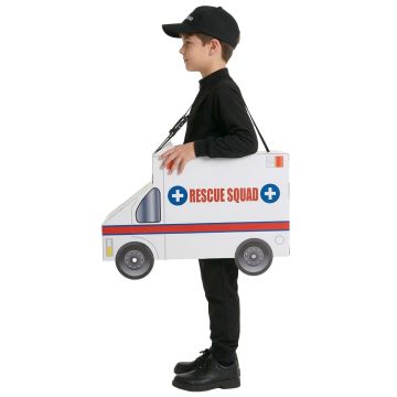 Kids Paramedic Costume - White Rescue Ambulance Wear-On Career Set