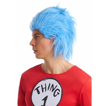 Adult Storybook Twins Blue Wig - Wild Spiky Storybook Character Hair