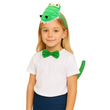Kids Dinosaur Headband Bow Tail Set 