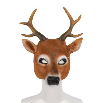 Adult Deer Mask - Realistic Woodland Antler Face Mask
