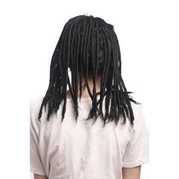 Adult Black Dreadlock Wig - Jamaican Reggae Rasta Hair Costume Accessory