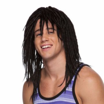 Adult Black Dreadlock Wig - Jamaican Reggae Rasta Hair Costume Accessory - alternate view 4