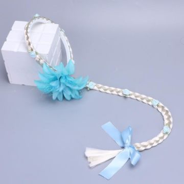 Kids Ice Princess Braided Headband with Hair Plait - 55cm Blonde Wig - alternate view 3