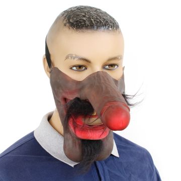 Adult Dicknose Half Face Mask - Novelty Gag Costume Accessory