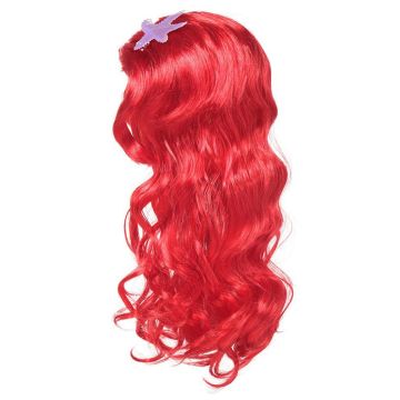 Kids Red Mermaid Princess Wig - Red Mermaid Princess with Starfish Clip