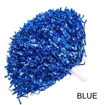 Pom Poms for Cheer - Metallic Foil Cheerleader Pom Poms (Pair)