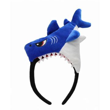 Kids Shark Headband - 3D Plush Ocean Predator Costume Accessory