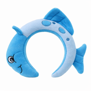 Kids Blue Fish Headband - 3D Plush Ocean Creature Costume Accessory