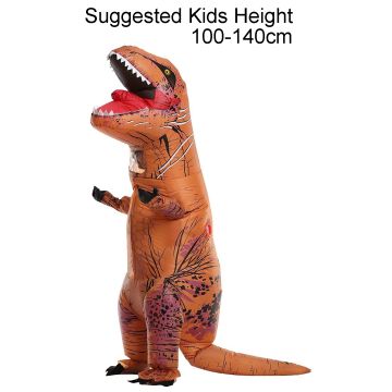 Kids Inflatable Dinosaur Costume - T-Rex Blow Up Suit with Fan