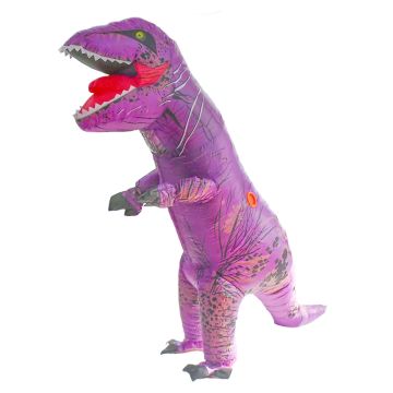Kids Purple T-REX Inflatable Costume side tt2001kpurple
