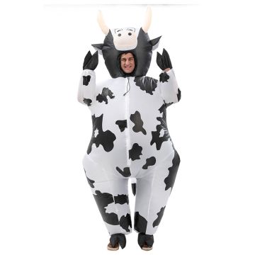 Kids and Adults Inflatable Cow Costume - Farm Animal Novelty Suit - alternate view