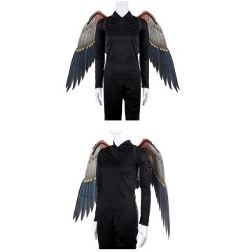 Adult Eagle Costume Wings - Layered Feather Accessory with Harness
