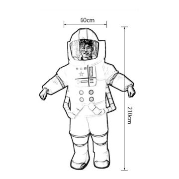 Adult Inflatable Astronaut Costume - Spaceman Suit with Fan