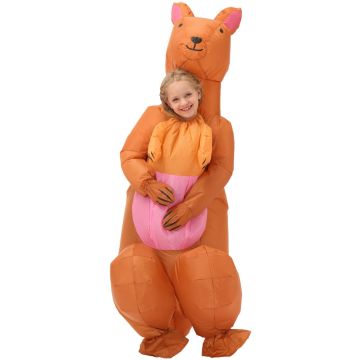 Kids Inflatable Kangaroo Costume with Battery Fan and Gloves