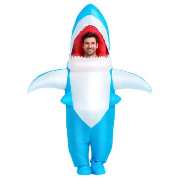 Adult Inflatable Shark Attack Costume with Battery Fan