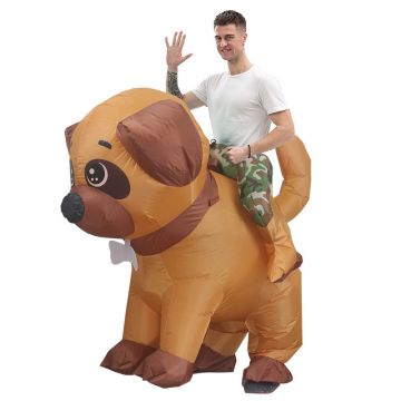 Adult Inflatable Dog Costume - Funny Ride On Blow Up Puppy Suit