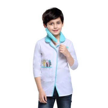 Kids Doctor Costume - Lab Coat, Stethoscope & Mask Set - alternate view