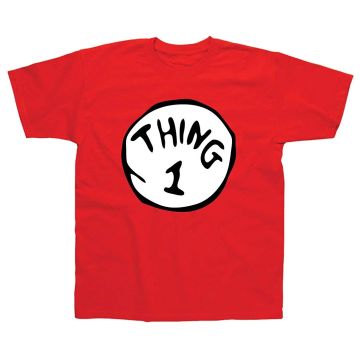 Kids Red Thing T-Shirt Costume with 4 Interchangeable Number Labels