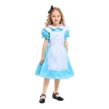 Alice in Wonderland Book Week Costume Girls Blue Dress Apron