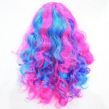 Kids Pink & Blue Fantasy Character Wig - Long Wavy Multi-Color