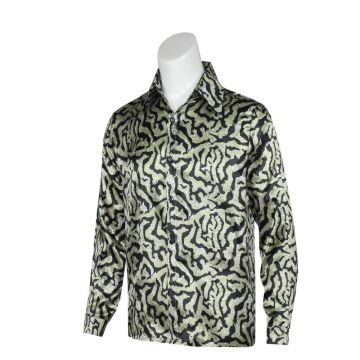 Adult Exotic Zoo Owner Costume Shirt - Big Cat Keeper Animal Print Button-Up