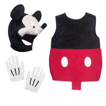 Kids Classic Mouse Character Costume with Vest, Headpiece and Gloves