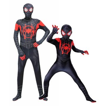 Boys and Mens Black & Red Spider Hero Costume - Full Body Morphsuit - alternate view 5