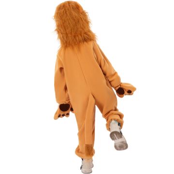 Kids Lion Costume with Mane Headpiece and Paw Gloves