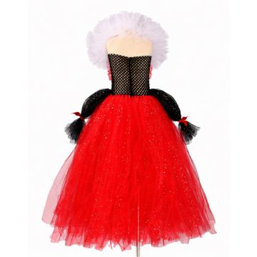 Kids Heart Queen Tutu Costume with Crown and Collar