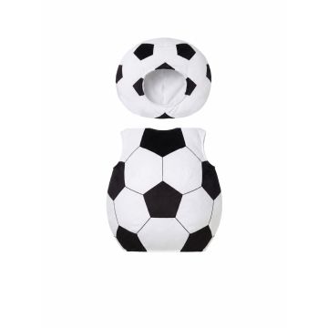 Adult Soccer Ball Costume - Padded Football Novelty Suit with Hood