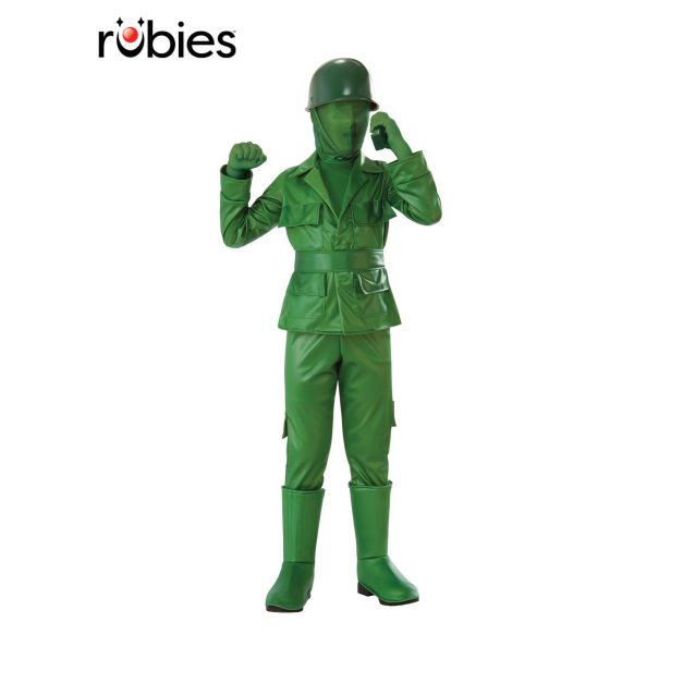 Kids green army soldier costume full body suit with helmet and face mask Kids green army soldier costume full body suit with helmet and face mask